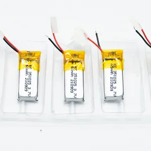 锂聚合物电池351025 65mAh 3.7V锂离子聚合物电池制造商