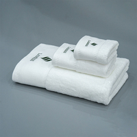 Ensemble de serviettes de bain et de visage en coton éponge 100% personnalisées avec logo brodé, 3 pièces, coffret cadeau de luxe, 2025
