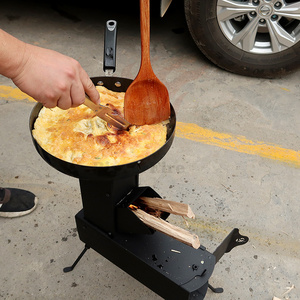 Di động ngoài trời có thể gập lại thép gỗ đốt bếp kim loại tên lử<span class=keywords><strong>a</strong></span> bếp nấu ăn lò cho cắm trại nóng - Product Image 6