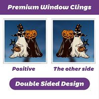 102 autocollants de fenêtre en PVC pour Halloween, 8 feuilles, fantômes et citrouilles, pour bureau, salle de classe, maison, intérieur, fournitures de fête, décoration de vitrine