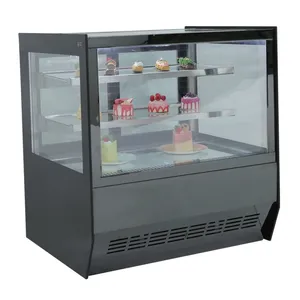 100L Exposição De Porta De Vidro Refrigerador De Mesa Refrigerador Equipamento De Refrigeração Comercial Bolo Geladeira Showcase