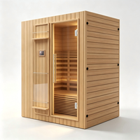 Sauna intérieur traditionnel de luxe sur mesure en bois massif de cèdre rouge, sauna infrarouge intérieur pour la maison en bois massif de cèdre rouge