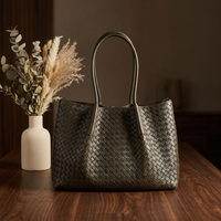 Sac fourre-tout de luxe tendance 2026 en cuir véritable tressé, fait main, en paille et cuir de vachette, sacs à main de créateur grande capacité pour femme
