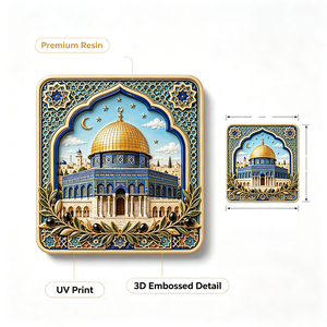 Maßgefertigter Religiöser Harz-Kühlschrankmagnet Islamischer Felsendom <span class=keywords><strong>Jerusalem</strong></span> UV-Druck Ägypten Fabrik Großhandelspreis Niedrige Mindestbestellmenge - Product Image 6