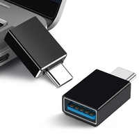 Adaptateur OTG Type-C vers USB 3.2 en alliage d'aluminium pour téléphones mobiles et ordinateurs