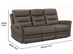 321 hiện đại Recliner sofa Set mở rộng khung gỗ đơn giản thoải mái chống xước PVC bọc recliners da tổng hợp - Product Image 2
