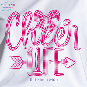 أحجار الراين اللامعة القابلة للكي من المصنع، شعار مخصص، أحجار الراين الزجاجية الساخنة التثبيت للتشجيع، نقل حراري مخصص لأحجار الراين - Product Image 1