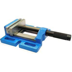 Étau de banc pour perceuse Unigrip 4 pouces 100 mm, corps en fonte, mâchoires en acier à outils, bleu, Assort Machine Tools Co - Product Image 4