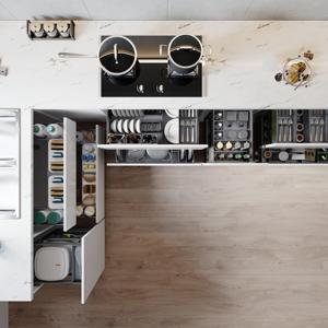 Organizador de Cajones Extraíble de Aleación de Aluminio para Cocina, Estilo Lujoso, Alta Calidad, 70 Series, Marca Goldmine - Product Image 2