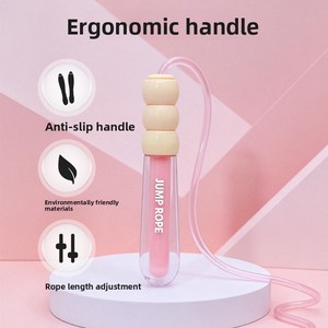 Corde à sauter réglable en cristal, motif macaron, pour enfants, élèves du primaire et du <span class=keywords><strong>collège</strong></span>, pour la pratique des tests de fitness - Product Image 3