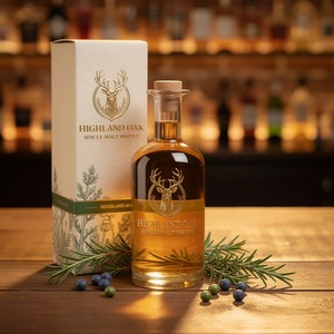 Bouteille en verre super flint de 500 ml avec bouchon en liège, vide, pour spiritueux, vodka, whisky, gin, acceptant le logo personnalisé et la boîte d'emballage – Vente en gros directe usine - Product Image 1