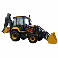 XCMG XC8-C2570 Backhoe Loader 4WD Alat Penggali Roda Kecil untuk Konstruksi Pertanian, Pipa Utilitas, dan Pekerjaan Kebun
