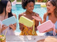 Pochette de toilette imperméable en silicone avec fermeture éclair, sac à maquillage, organiseur de voyage, trousse de beauté