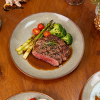 Service de table en céramique - Vaisselle pour steak de cuisine occidentale, compatible lave-vaisselle et four, écologique, luxe léger, ensemble pour la maison et les fêtes