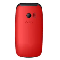 Pliage de téléphone portable senior rouge, grand bouton cellulaire