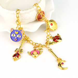 Hot Selling Comic Sailor <strong>Moon</strong> Charms <strong>Bracelet</strong> for Girl Gifts - Product Image 4