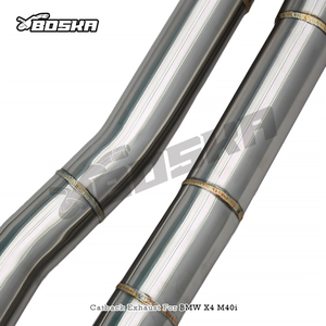 Système d'échappement Catback Boska pour X3/X4 M40i 3.0T 2018-2025, en acier inoxydable de 1,5 mm, avec système de soupape, haut débit, garantie 3 ans - Product Image 3