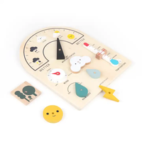 Calendrier et montre météo en bois pour enfants Montessori Weatherboard éducatif jouets jeu de comptage pour les enfants