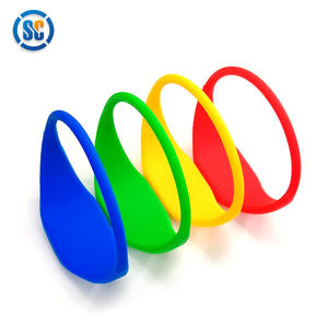 Etiqueta NFC Mini para Redes Sociales, Pulsera NFC Negra, 13.56Mhz 125Khz, Pulseras RFID NFC de Silicona Delgada con <span class=keywords><strong>URL</strong></span> Codificada - Product Image 6