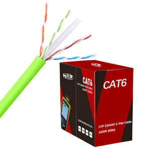 Câble Ethernet CAT6 direct d'usine, 23 AWG, conducteur U/UTP BC, gaine en PVC <span class=keywords><strong>orange</strong></span>, câble CAT6 - Product Image 1
