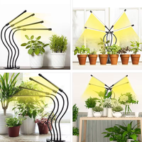 Lampes de culture Joystar à 4 têtes pour plantes d'intérieur, lumière blanche chaude pour la floraison, lampe de culture LED à 5 niveaux de luminosité avec minuterie, vente en gros
