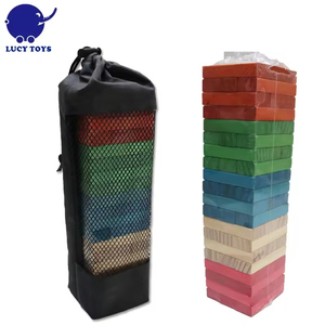 Hot Sell 60 Stuks Klassieke Speelgoed Houten Tuimelende Toren Bouwstenen - Product Image 2