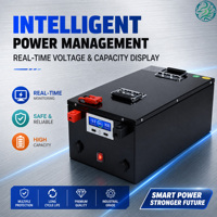 Batterie LiFePO4 25,6 V pour la maison, batterie au lithium robuste avec coque métallique antirouille, BMS intégré pour système solaire, énergie domestique pour camping-car