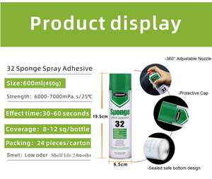 Adhesivo en aerosol inodoro Eco-Safe para sofá, asiento de coche, carpintería, transporte de construcción, sujeción instantánea con amplia aplicación - Product Image 2