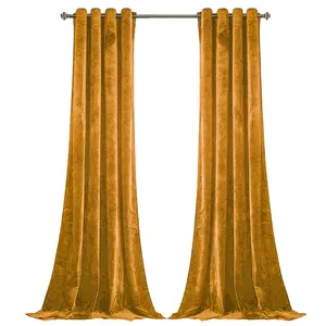 Factory wholesale Soft Heavy Velvet Fabric Luxury Curtains Holland Velvet Blackout Curtains for The Living Room Bedroom