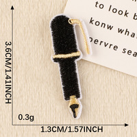 Accessoires de porte-clés populaires en sangle, mini-patches brodés thermocollants style coréen pour le bricolage