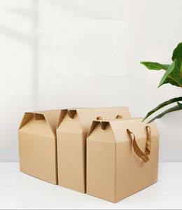 Fabbrica a basso prezzo direttamente Drop Shipping scatola regalo in carta Kraft ecologica riciclata con divisori borsa per la consegna degli alimenti - Product Image 4