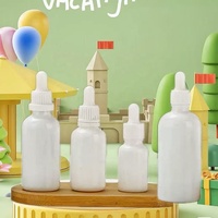 Flacon compte-gouttes vide pour sérum en opale blanche de haute qualité, très vendu, 10ml, 20ml, 30ml, 50ml, avec boîte d'emballage