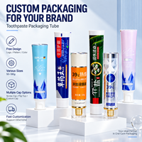 Tube de dentifrice en aluminium-plastique avec bouchon à vis, couleur personnalisée, logo sur mesure, style de marque ton sur ton