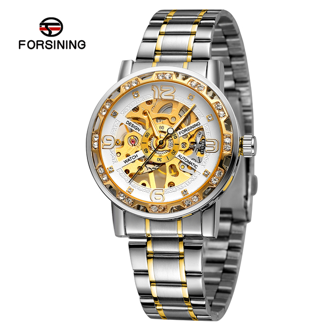 Men's Mechanical Skeleton Watch Rhinestone Analog Dial OEM Logo Relogio Hand Winding Good Wholesale Price Hollow Watches for Man