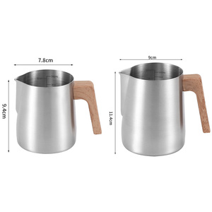 Brocca per Montare il Latte 350/600ML in Acciaio Inox, Brocca per Schiumare il <span class=keywords><strong>Caffè</strong></span> con Scala di Misurazione e Beccuccio Appuntito - Product Image 2