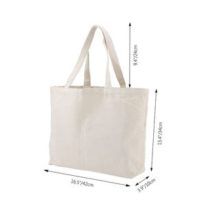 Sac fourre-tout en toile de coton recyclé durable, grande capacité, pour femmes, très vendu, personnalisable. - Product Image 2