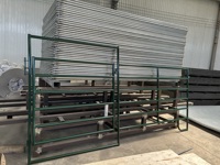 Galvanisé 12 Ft. 6-Bar Économie Corral Panneau Soudage Bétail Ferme Cheval Mouton Yards Panneaux Clôture Cadres Portes