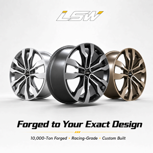 ล้ออัลลอยด์ปลอมแปลง LS8129 ขนาด 15-26 นิ้ว 5x112 5x120 5x114.3 สีดำเงา หน้าเจียร 6061 T6 อลูมิเนียม อะไหล่แต่ง - Product Image 5
