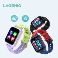 LAGENIO Nouvelle Montre Connectée 4G AI pour Enfants avec Carte SIM, Appel Vidéo, GPS+LBS+WIFI+AGPS, Android 8.1, SOS, FCC, CE