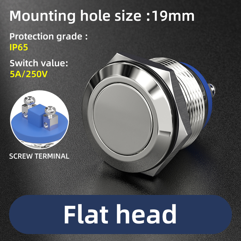 Tornillo de cabeza plana 19MM 5A/250V para terminal
