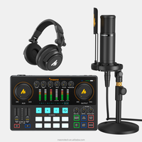 Ensemble d'équipement de podcasting MAONO pour deux personnes, recommandé pour les débutants, microphone d'enregistrement avec carte son pour la diffusion, MIC