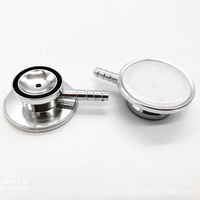 Accessoires pour stéthoscope, tête d'écoute manuelle double face avec construction en acier inoxydable/alliage d'aluminium