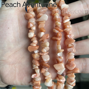 Perles en pierre de corail de bambou de pêche de puce naturelle bon marché, <span class=keywords><strong>orange</strong></span> pour les bracelets de femme faisant 8mm irrégulier - Product Image 5