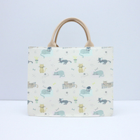 Sac à bandoulière personnalisé à motif de dessin animé, sac fourre-tout populaire pour femme, idéal pour les pique-niques et le shopping