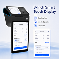 Terminal POS Android de Doble Pantalla con Conectividad NFC, WiFi, Bluetooth, USB, Procesador Octa-Core, Impresora Térmica, Punto de Venta