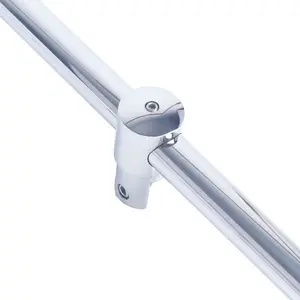 Factory direct sales pipe joint door hardware adjustable bathroom connection pipe shower glass door pipe joint hanging clamp