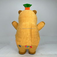 Costume de mascotte gonflable en peluche de capybara pour Halloween, personnage de dessin animé pour adultes