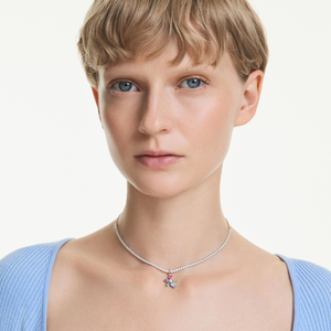 Collier <span class=keywords><strong>Ariana</strong></span> Grande x Neck Necklace Flowers, fleurs scintillantes, bijoux pour femmes, cadeau livré avec un coffret cadeau - Product Image 2
