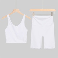 Ensemble de 2 shorts de yoga en gros, coupe ajustée, haute compression, écologique, respirant, équipement de fitness sans couture pour l'entraînement et la gym en été