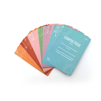400G papier épais inspirant Animal Flashcard exercice Yoga cartes personnalisées pour l'entraînement apprentissage impression personnalisée colorée